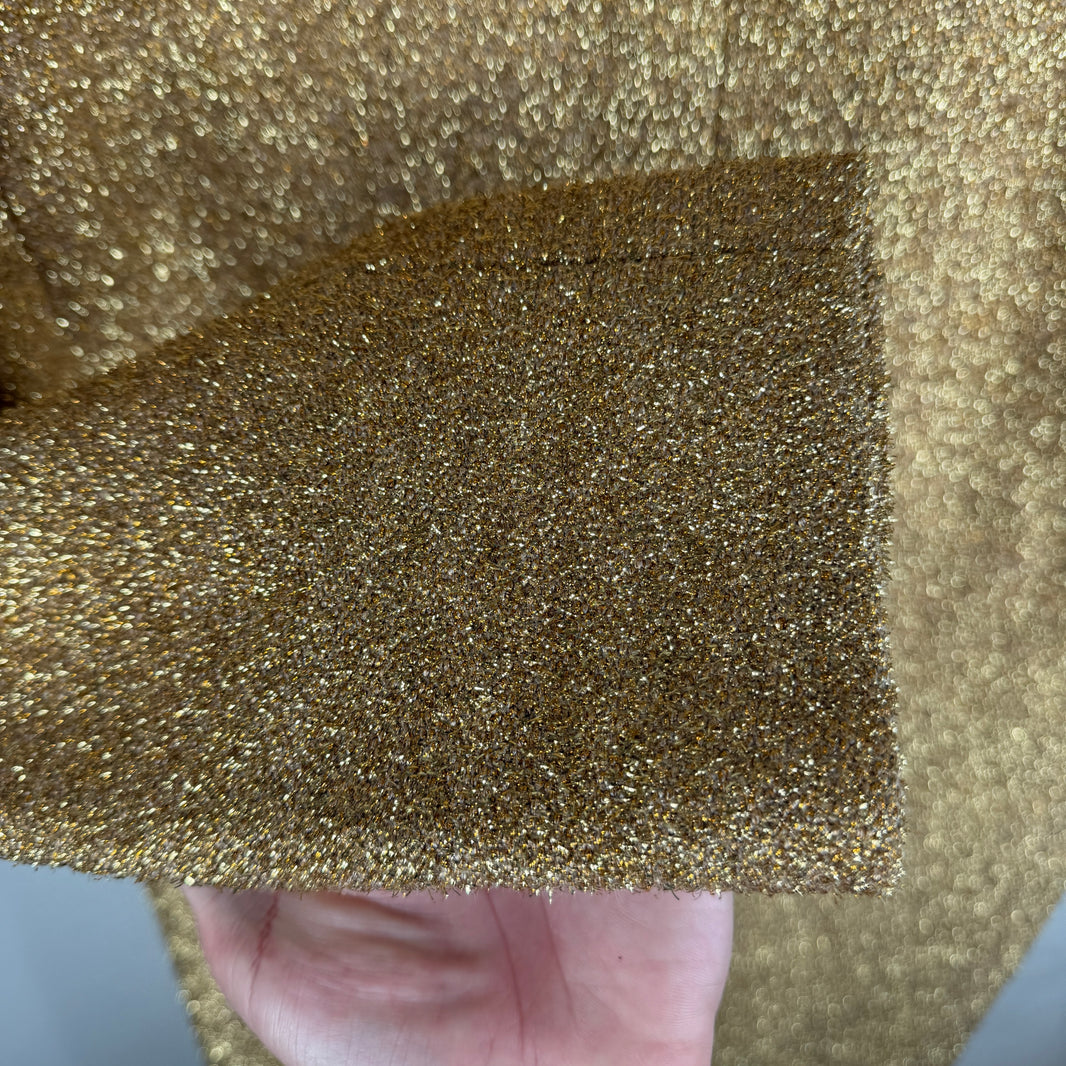 Celine Gold Metallic Tweed Coat