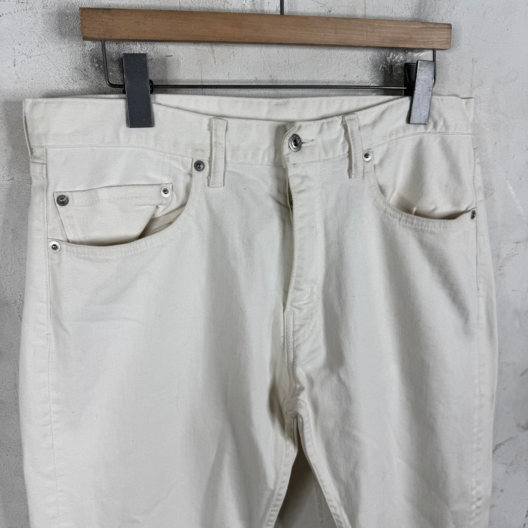 VLONE White Runway Zip Flared Jeans