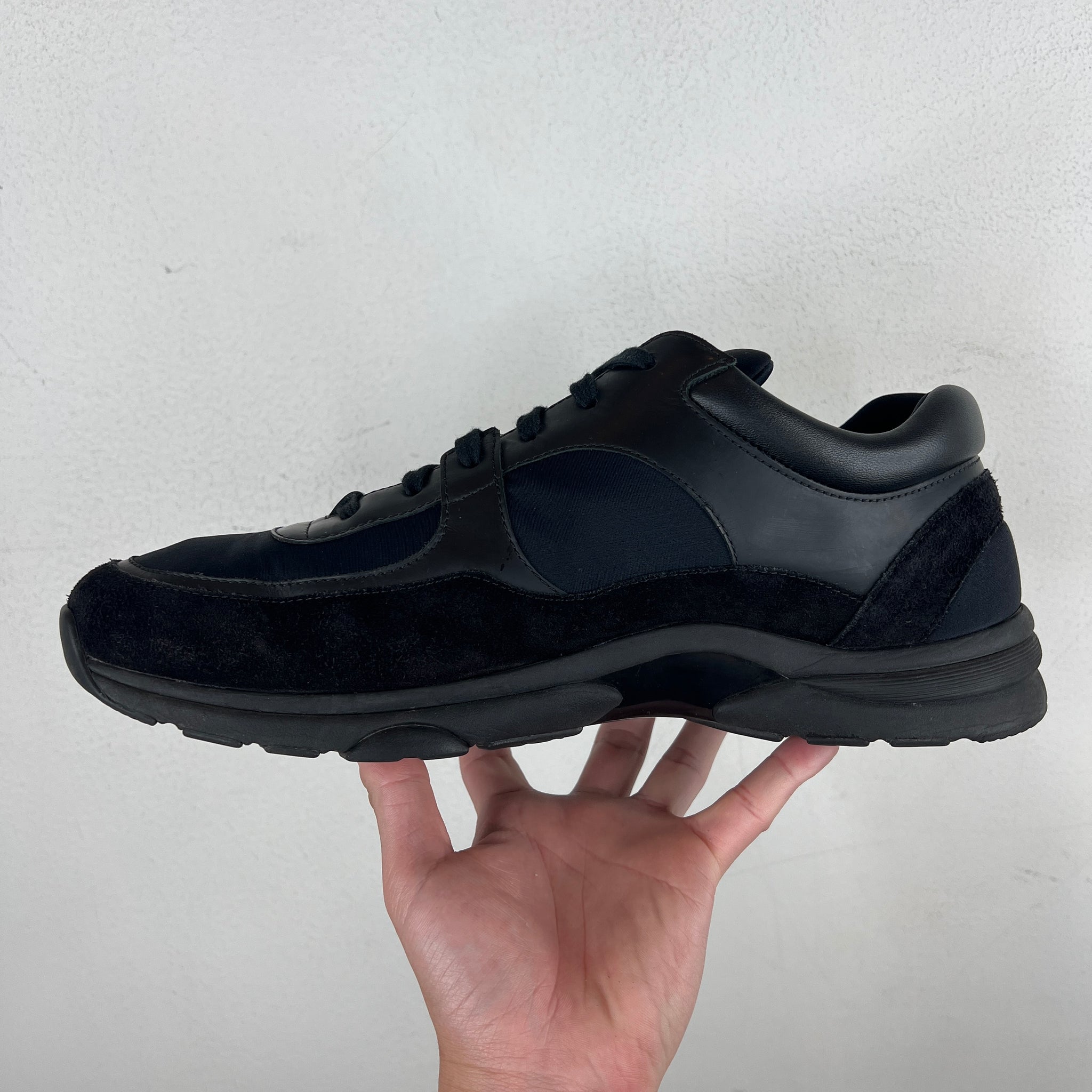 Chanel Black Interlock Logo Runners