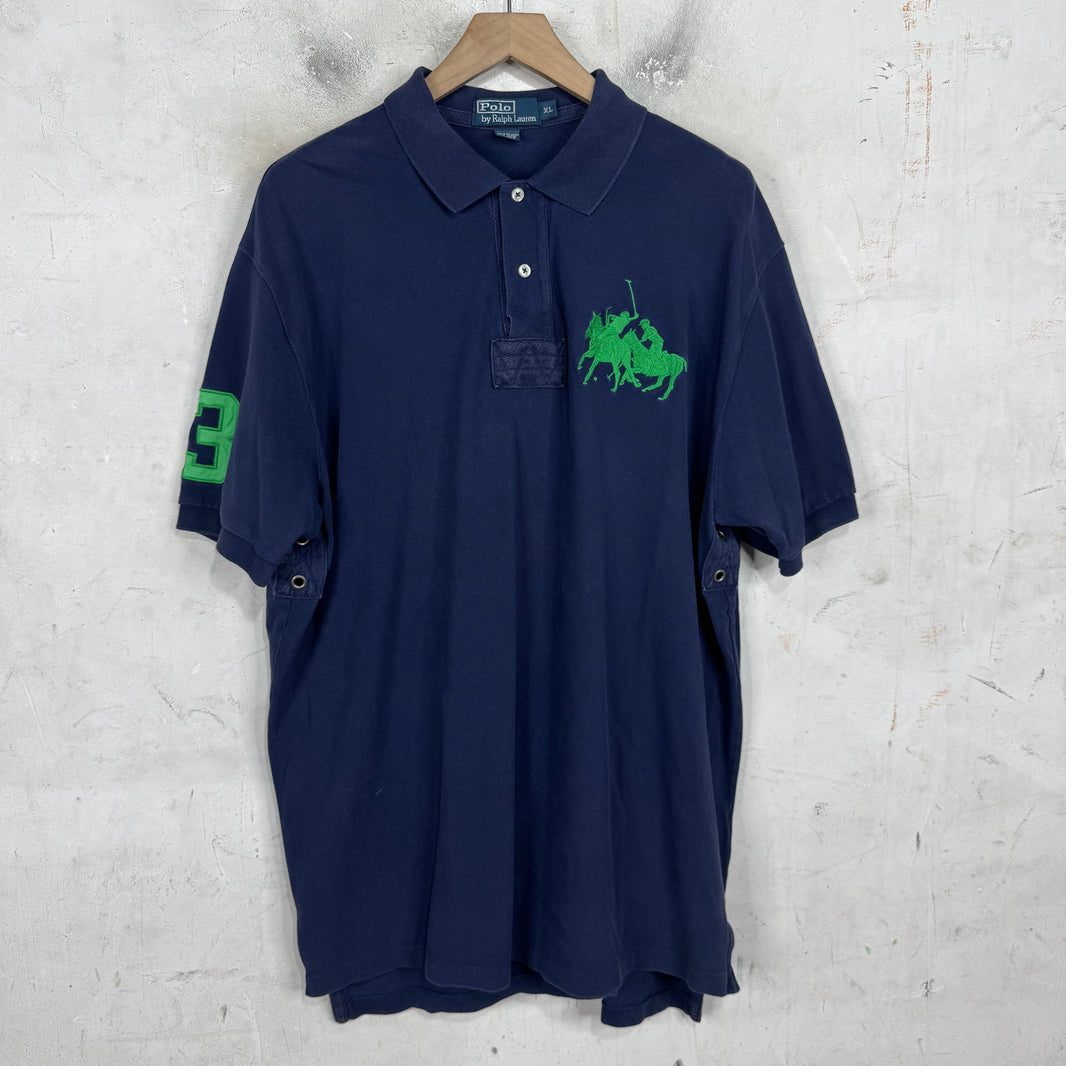 Ralph Lauren Navy/Green Double Horse Polo