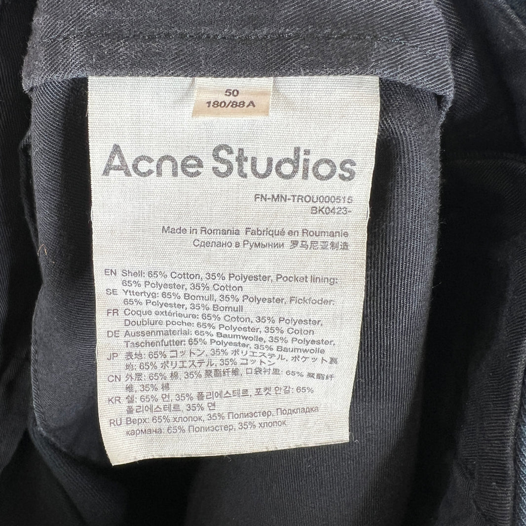 Acne Studios Black Straight Leg Trousers