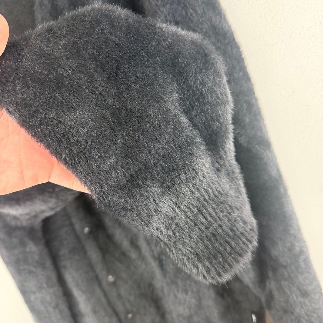 Stussy Black Acrylic Cardigan
