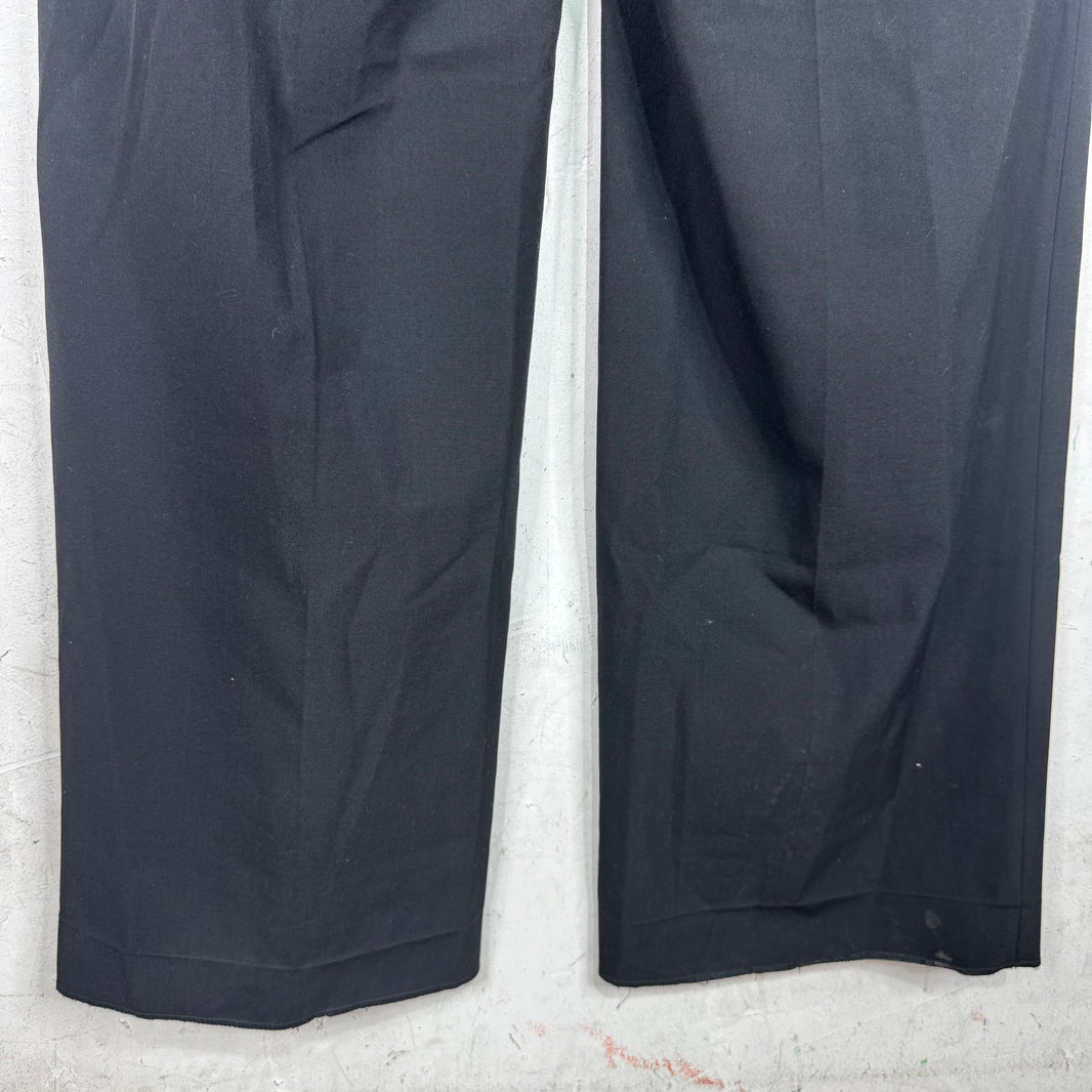 Dries Van Noten Black Wool Blend Trousers
