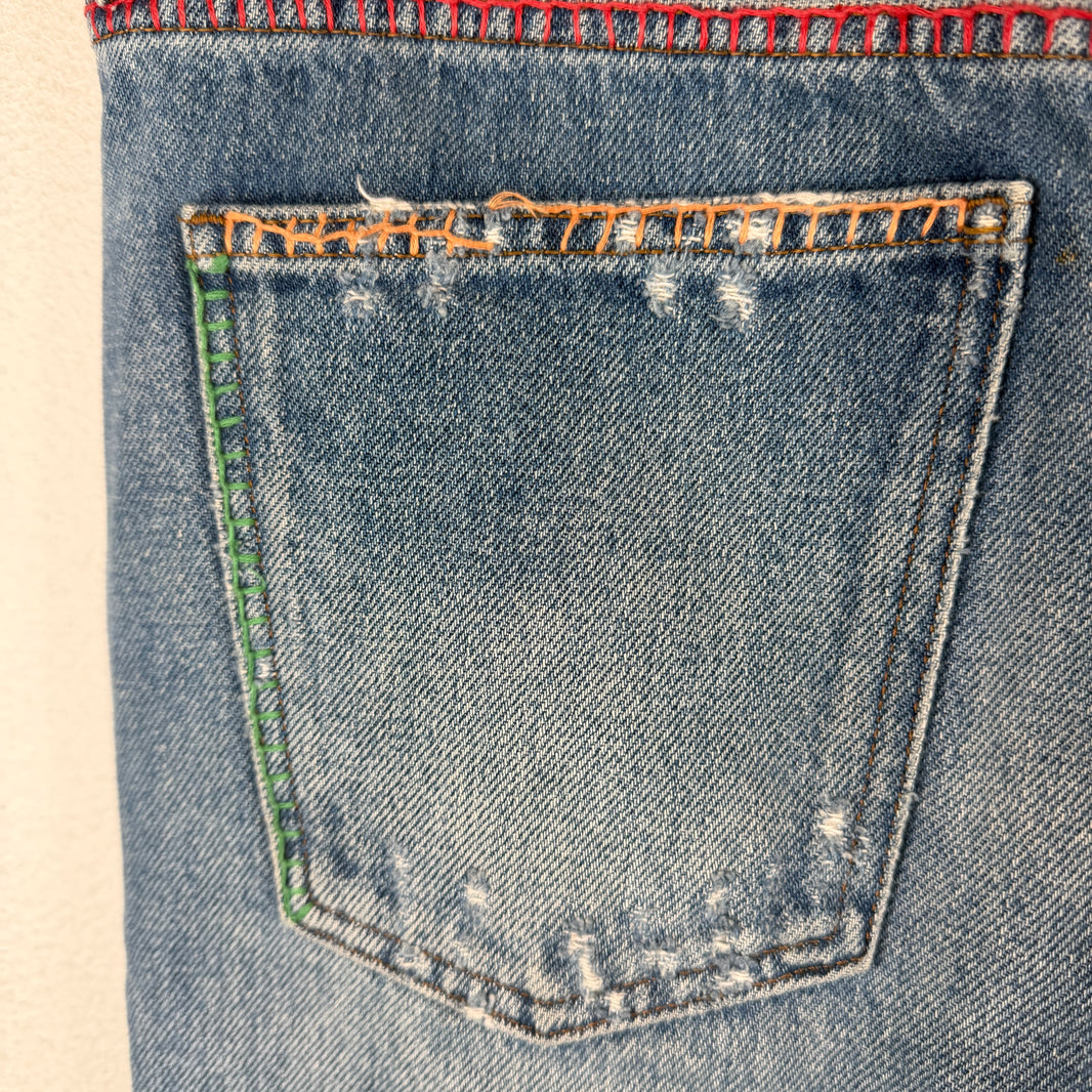 Gucci Embroidered Bird Jeans