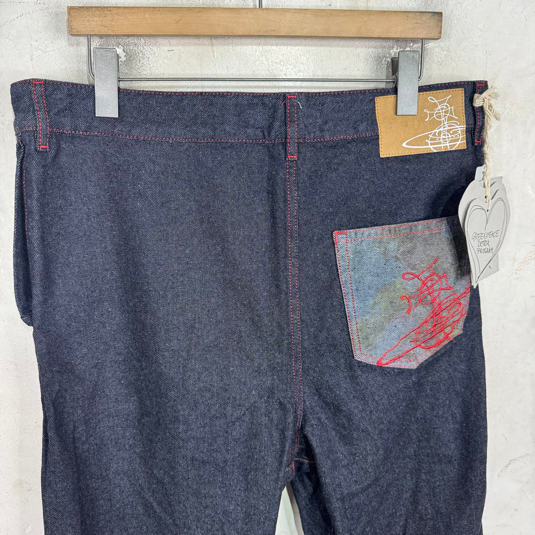Vivienne Westwood Contrast Stitch Drunken Jeans