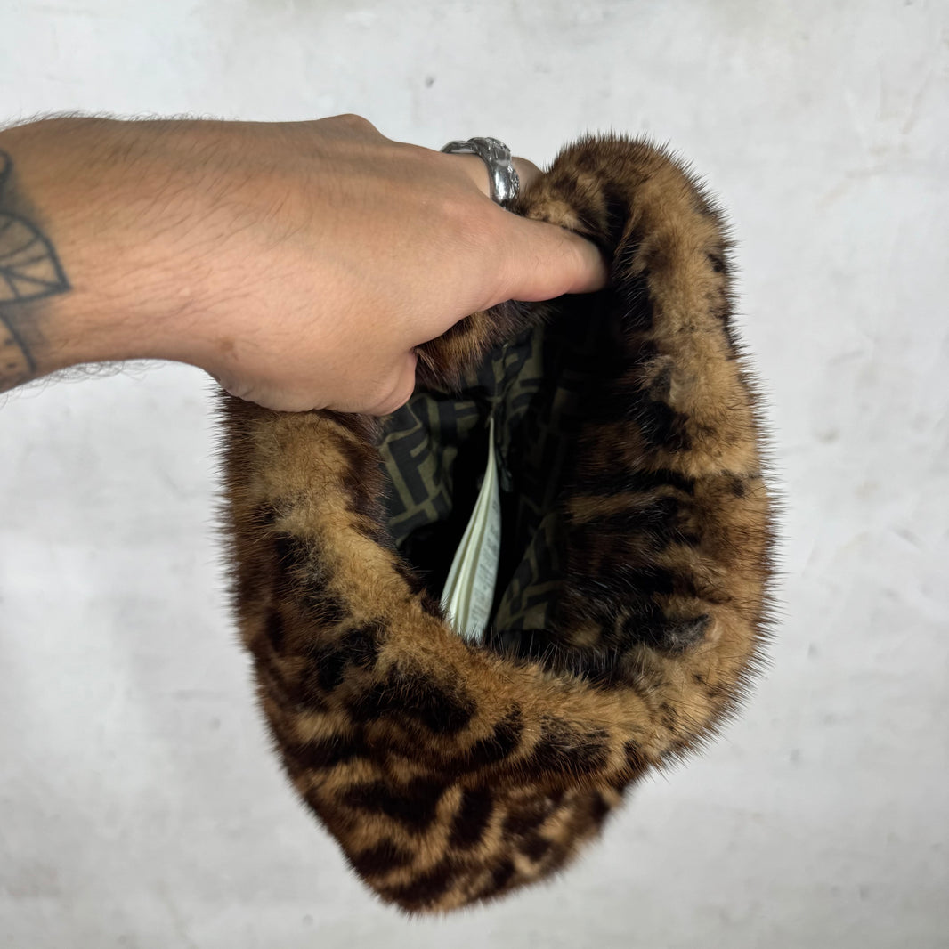 Fendi Mink Monogram Beanie