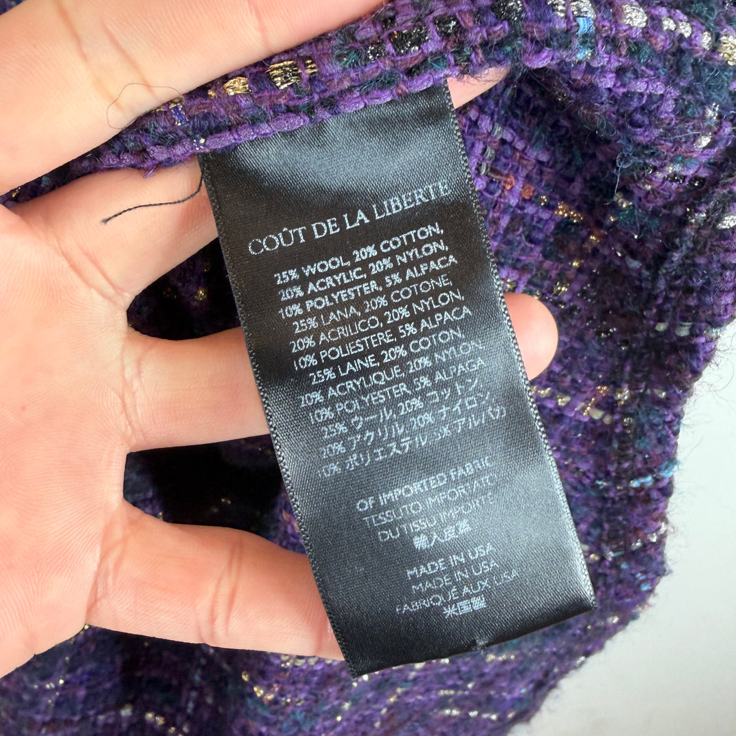 Cout De La Liberte Purple Glitter Flannel