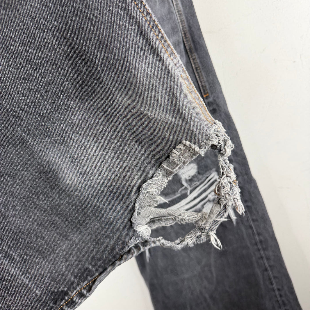 Diesel Black Distressed Baggy Jeans