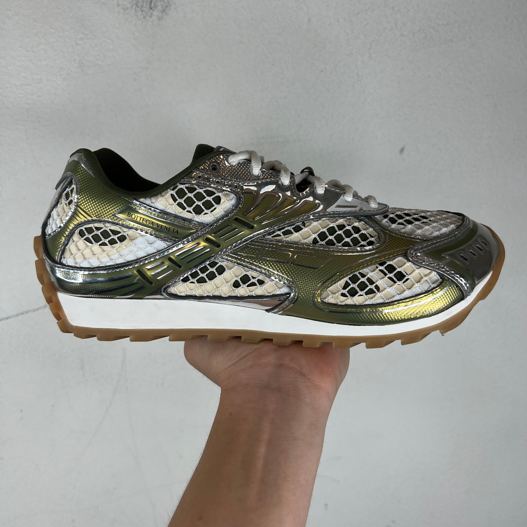 Bottega Veneta Green/Silver Orbit Sneakers