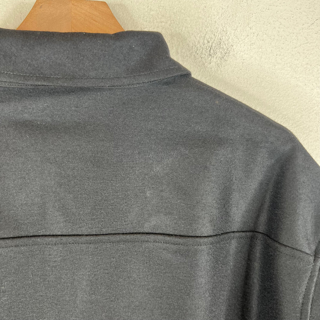 Jil Sander Black Wool Zip Up Overshirt