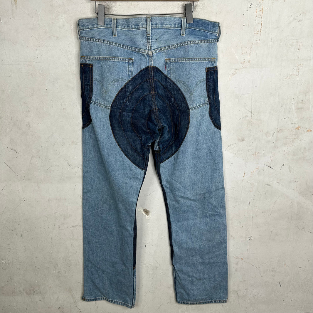 Needles Patched Contrast Blue Jeans