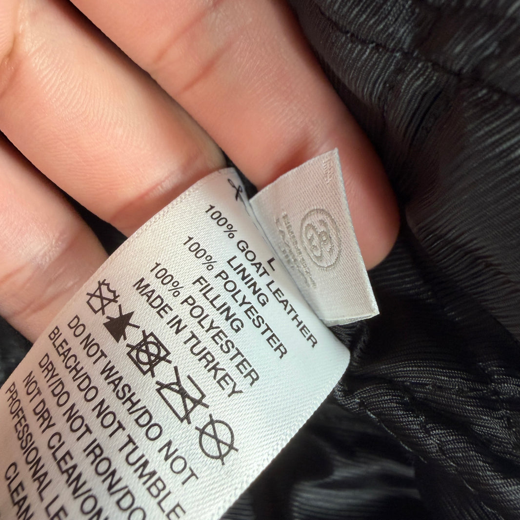 Stussy Brown Goat Leather Garage Zip Up Jacket