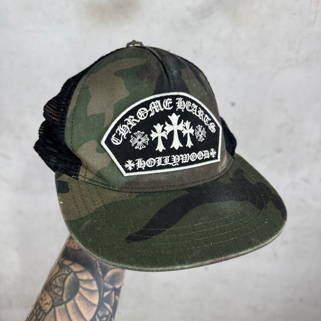Chrome Hearts King Taco Patch Trucker Camo Hat