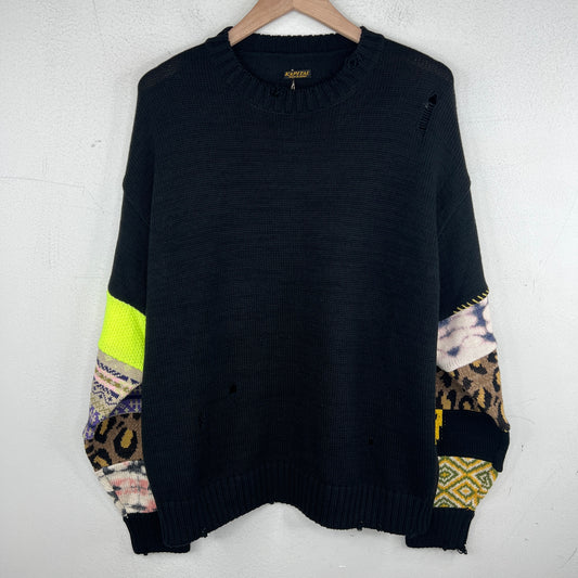 Kapital Patchwork Sleeve Knit Sweater