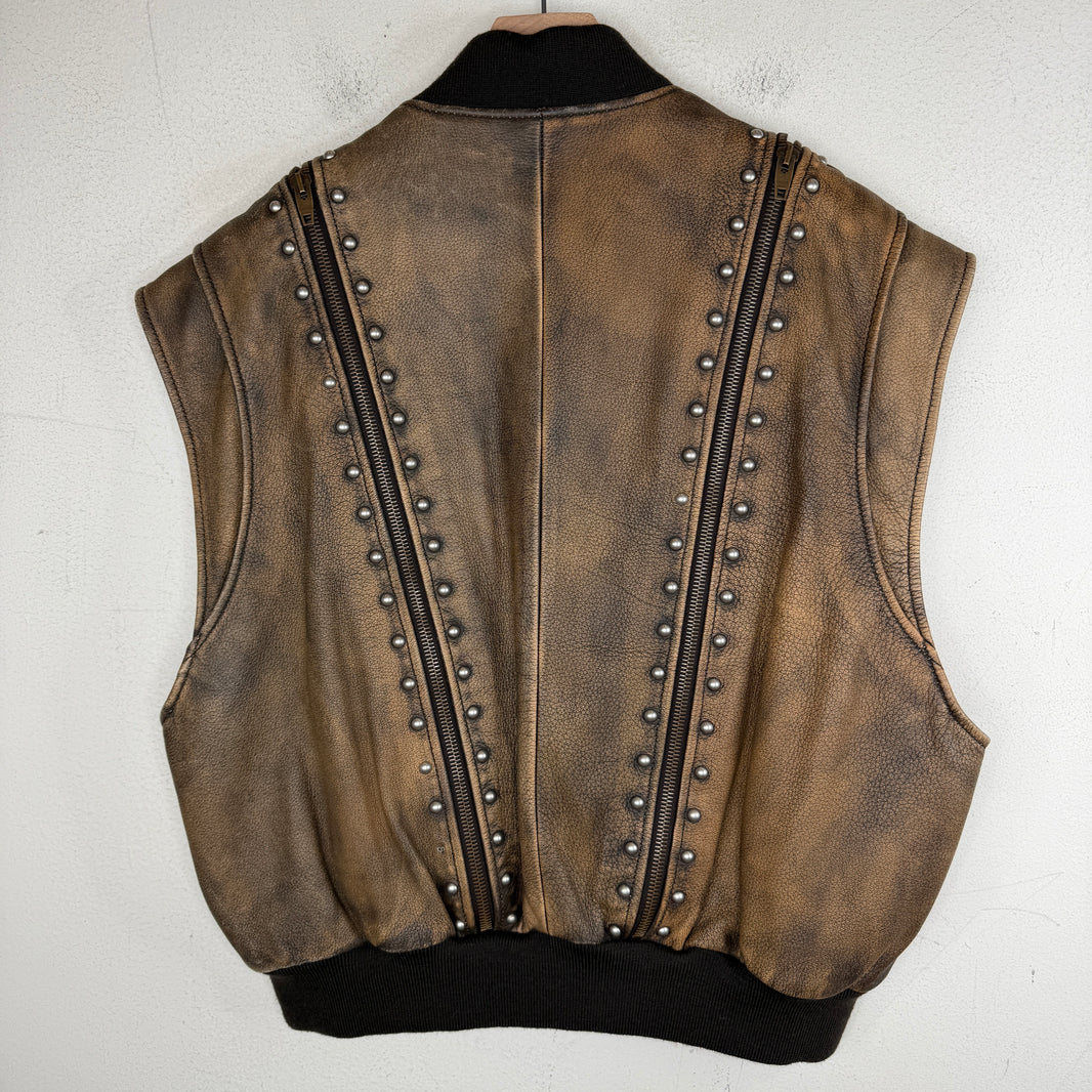 Celine Studded Leather Vest