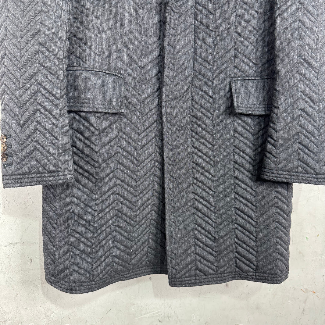 Thom Browne Chevron Quilted Mid Length Coat