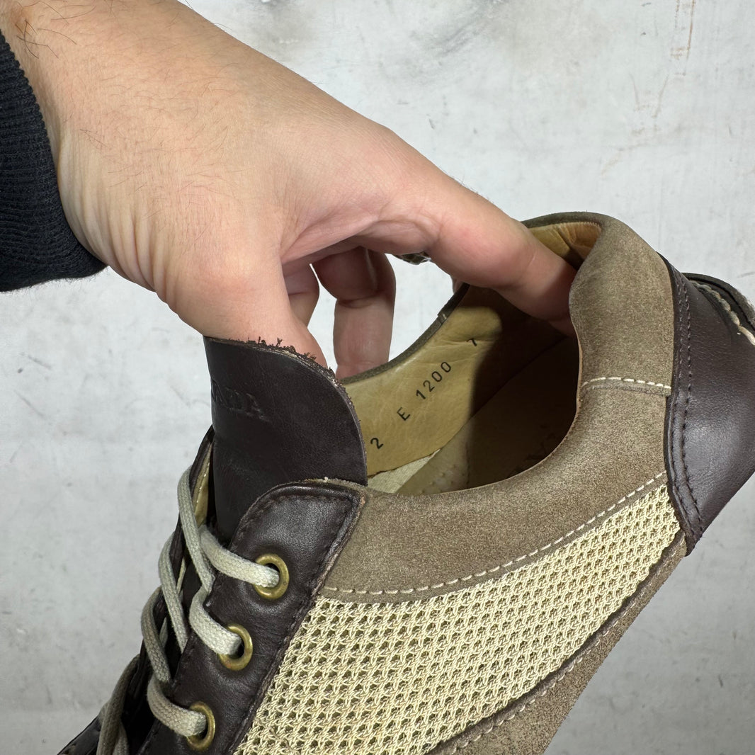 Prada Suede Mesh Car Shoes