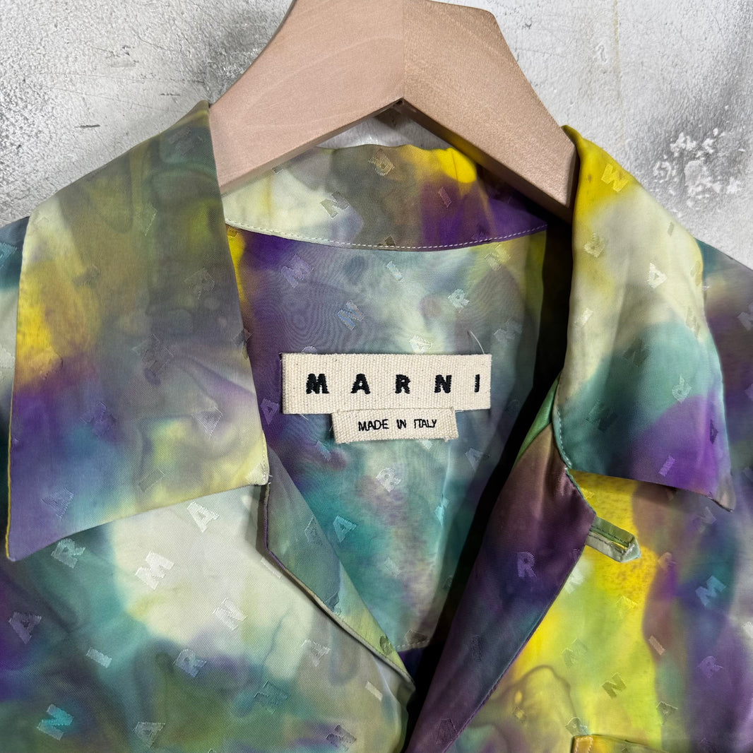 Marni Tie Dye Logo Viscose Shirt