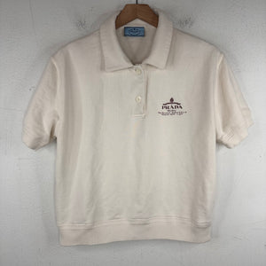 Prada Cropped Logo Polo Shirt
