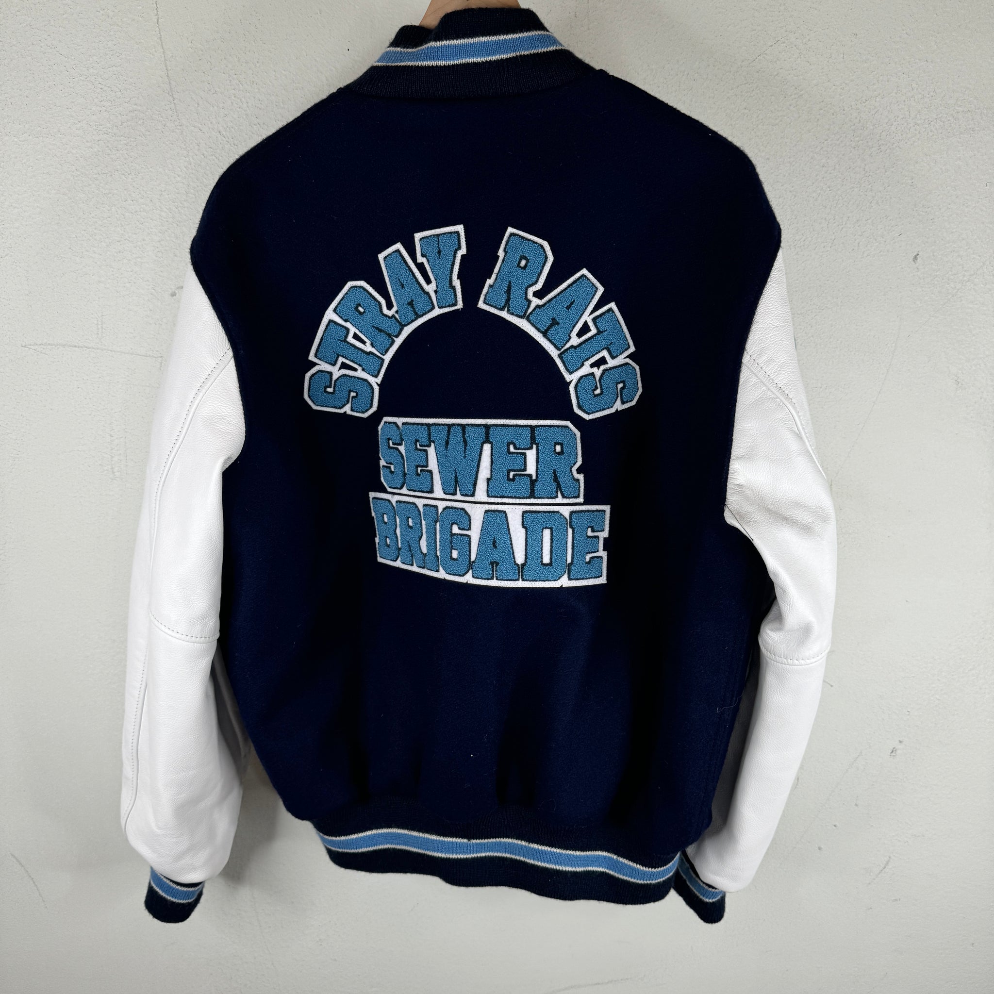 Stray Rats Navy Anniversary Varsity Jacket – www.Lukes.store