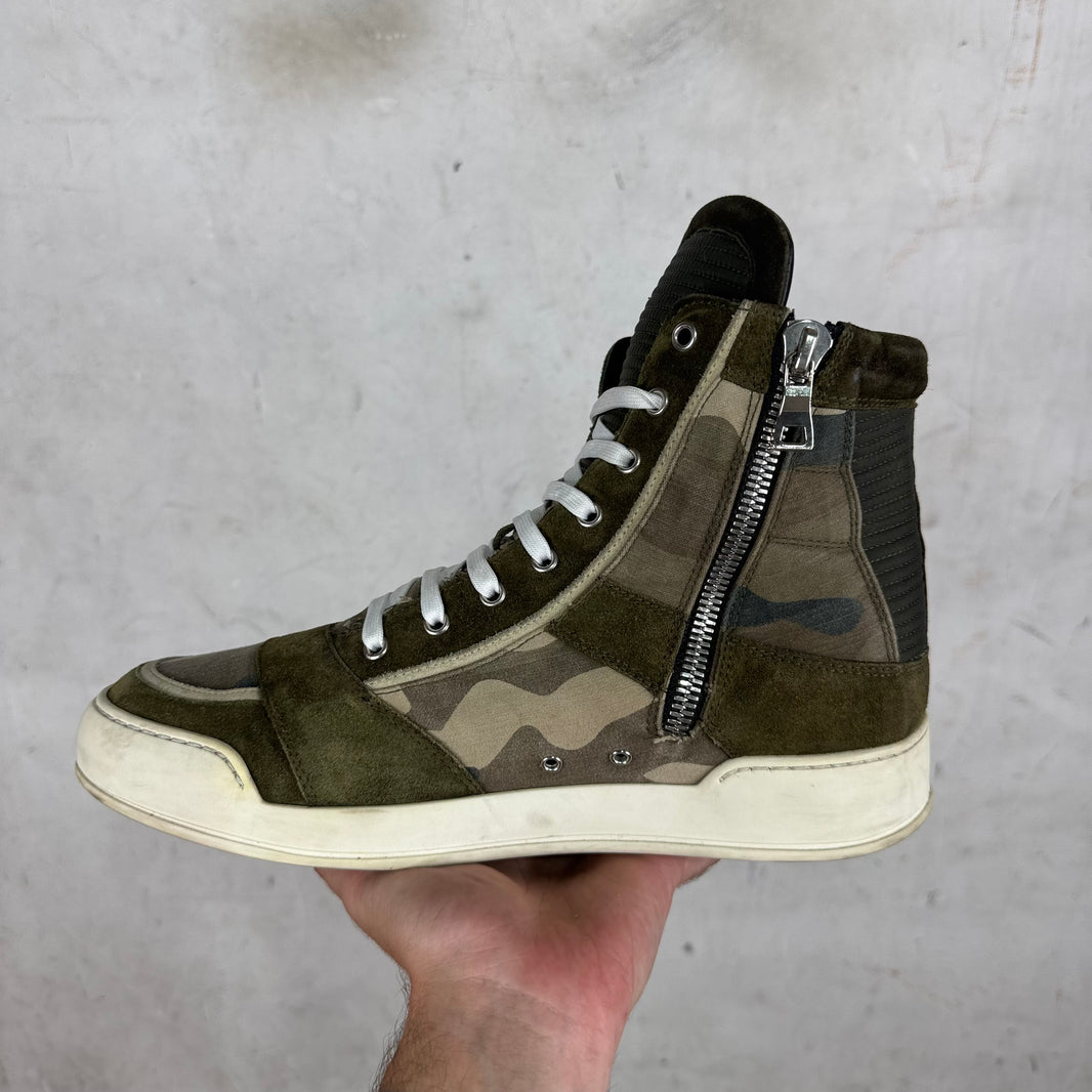 Balmain Camo High Top Sneakers