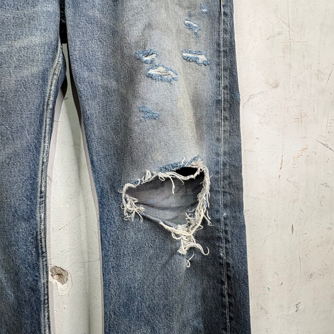 Balenciaga 2022 Distressed Mudwash Jeans