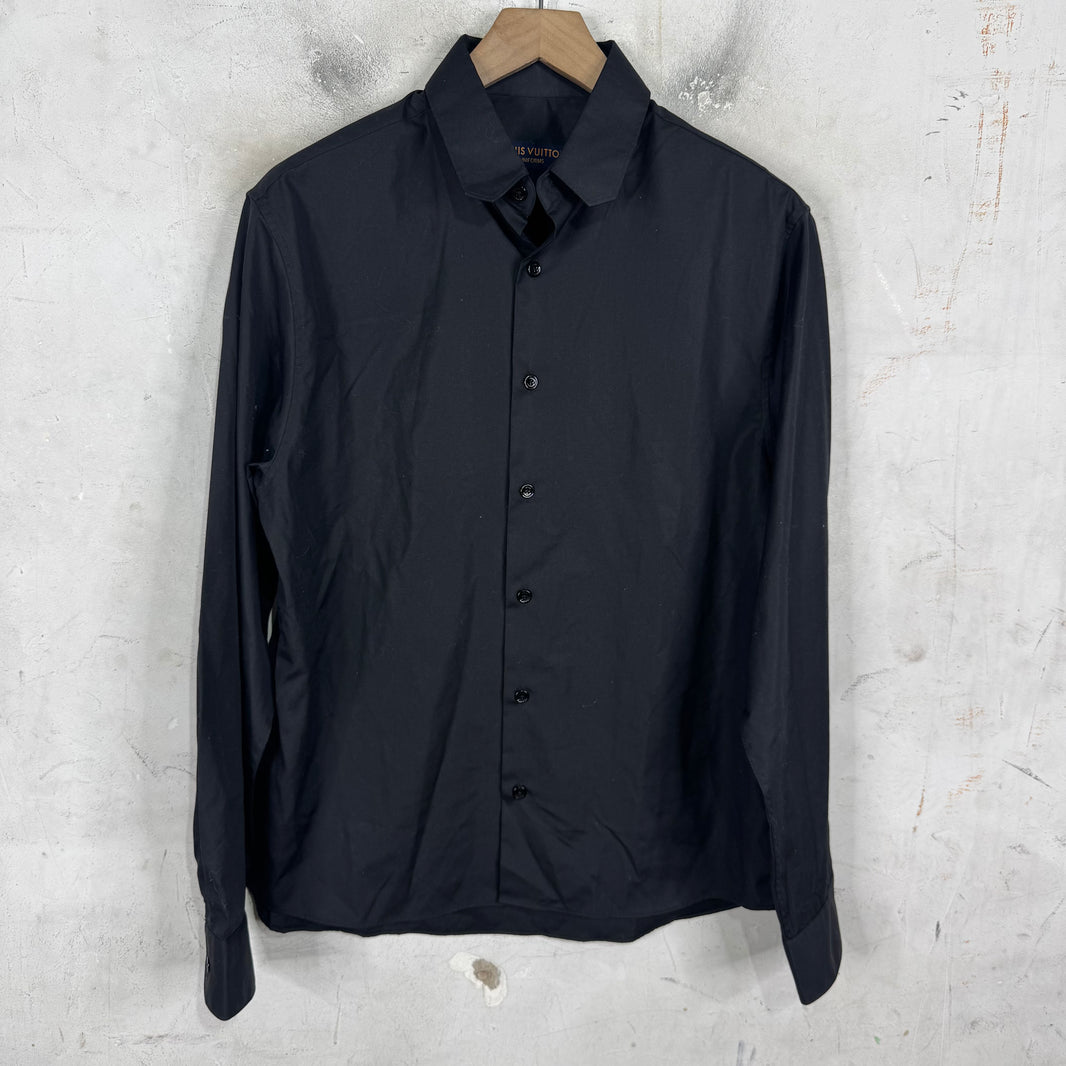 louis vuitton black dress shirt Short-Sleeved Chambray Shirt - Men - Ready-to-Wear