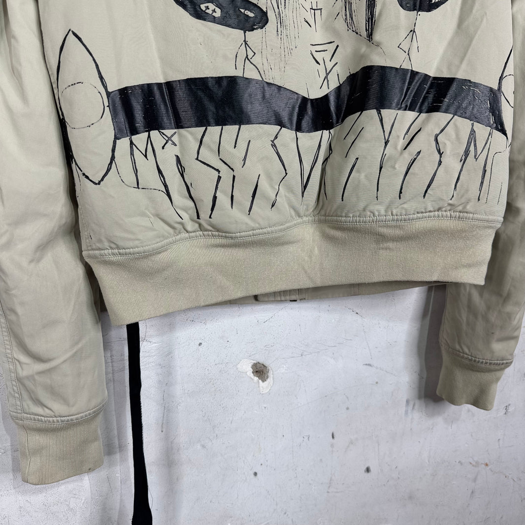DRKSHDW Beige Illustrated Bomber