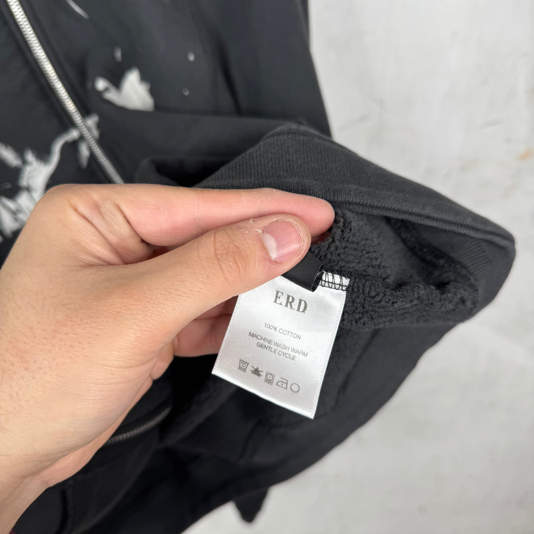 ERD Printed Assemblage Zip Hoodie