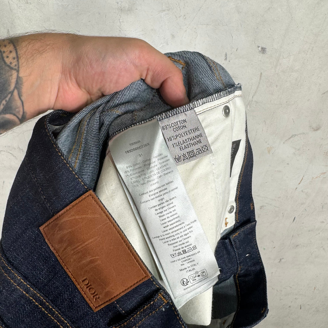 Dior Oblique Monogram Cuffed Jeans