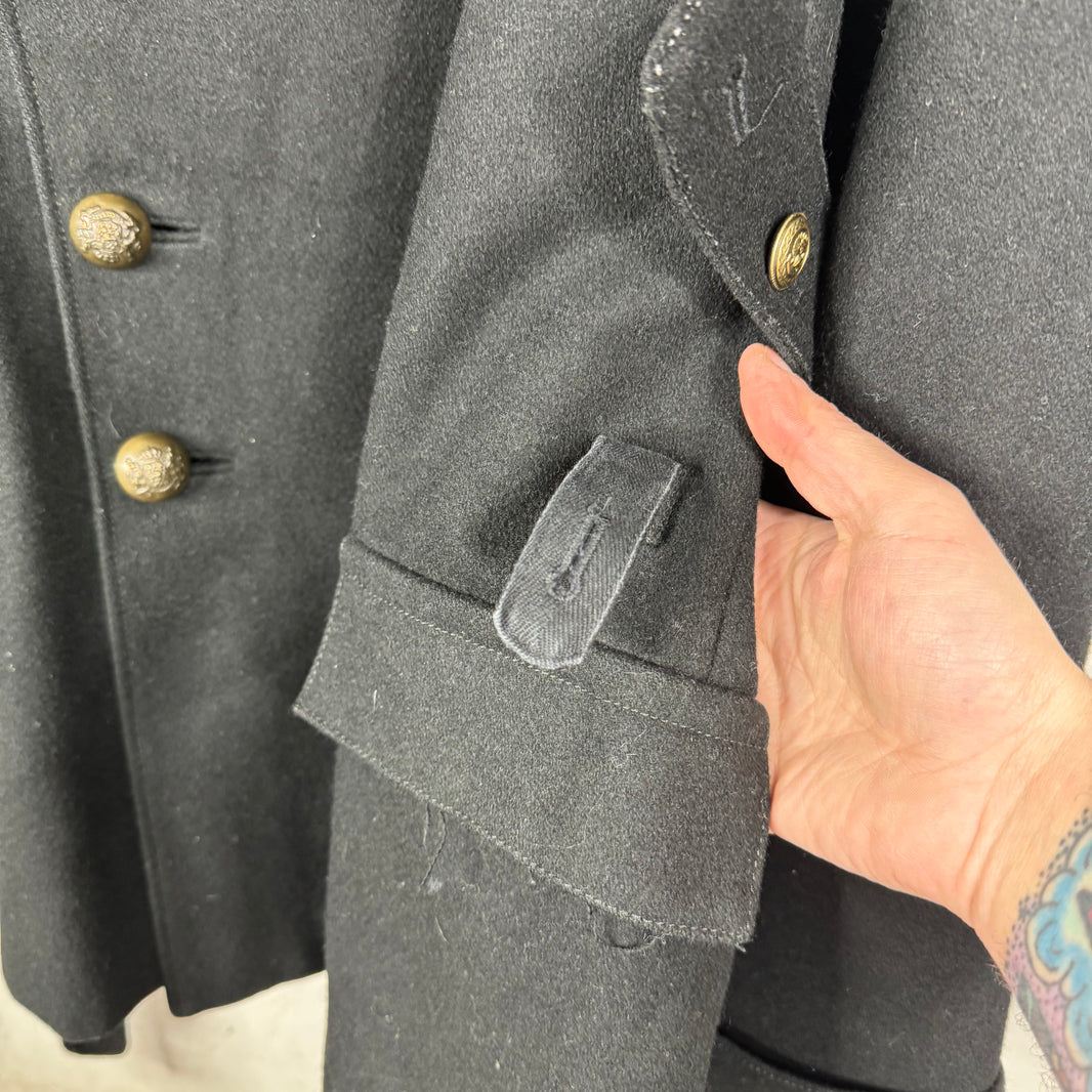 Balenciaga Black Peacoat