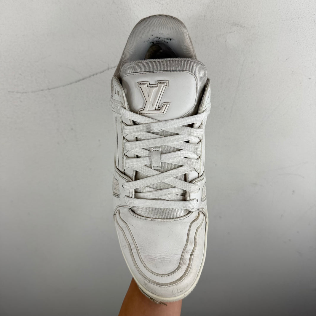 Louis Vuitton White/Gray Trainer Sneakers