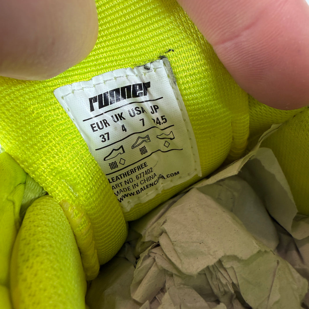 Balenciaga Neon Green Highlighter Runner Sneakers