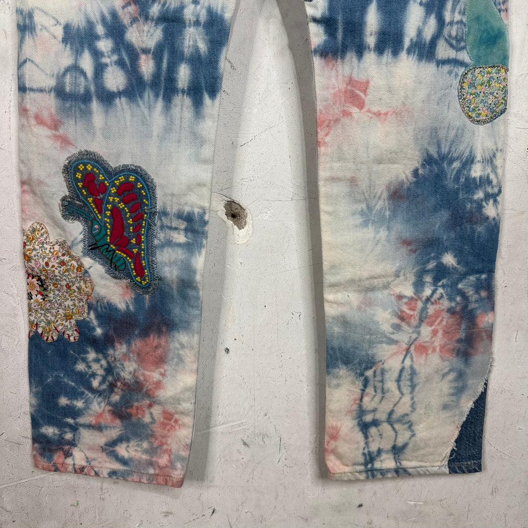 Kapital Tie Dye Patchwork Jeans