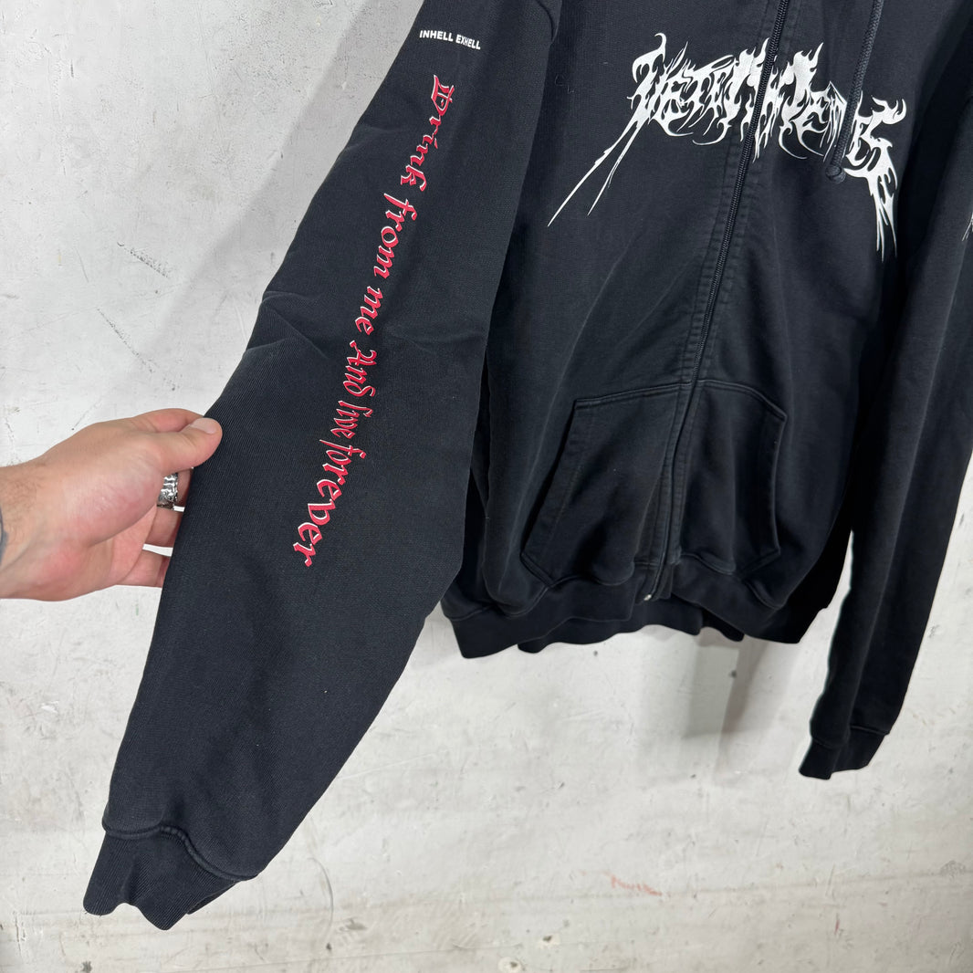 Vetements TFD Oversized Zip Up Hoodie