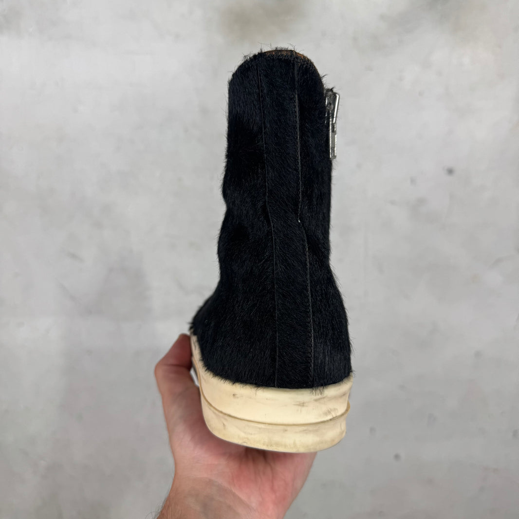 Rick Owens 15' Black Ponyhair Ramones