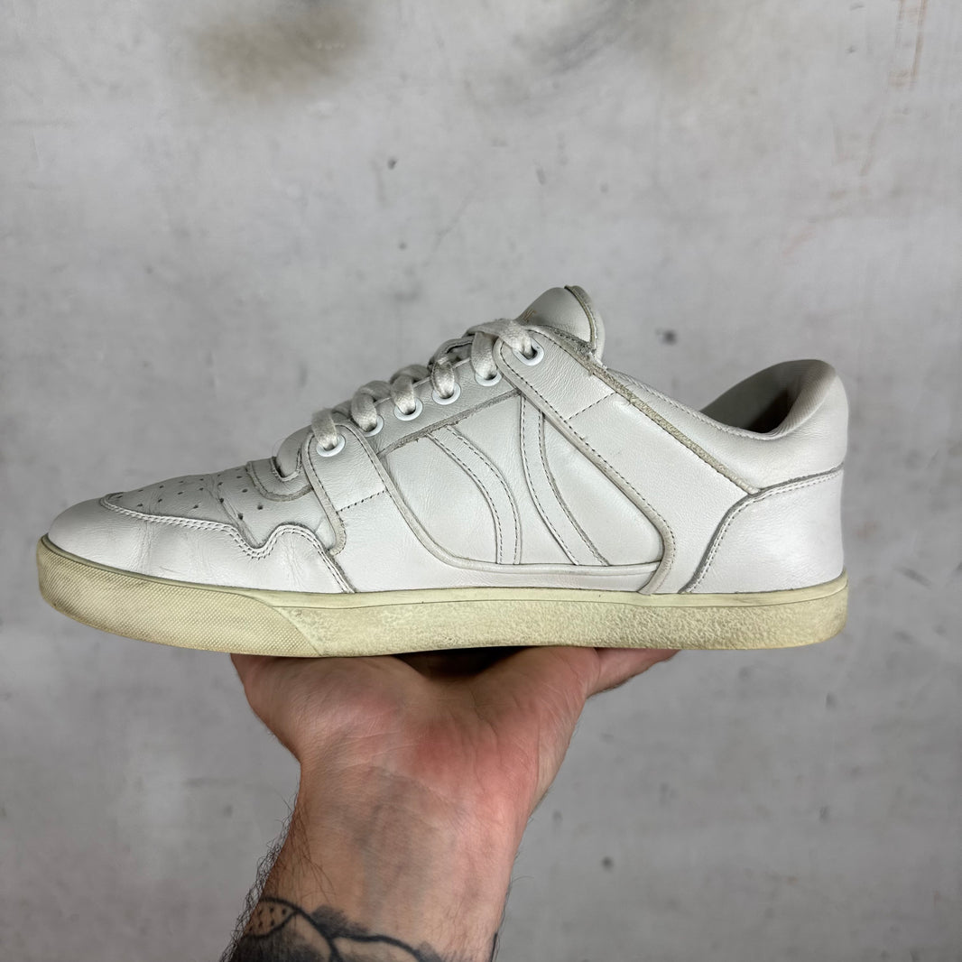 Celine White Triumph Low Sneakers