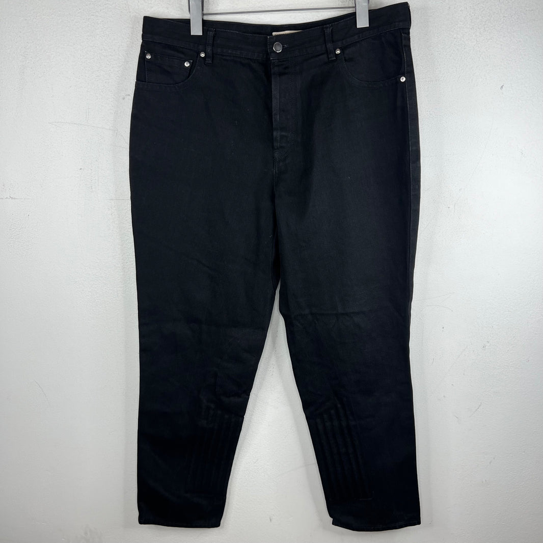 Bottega Veneta Ribbed Ankle Biker Denim Jeans