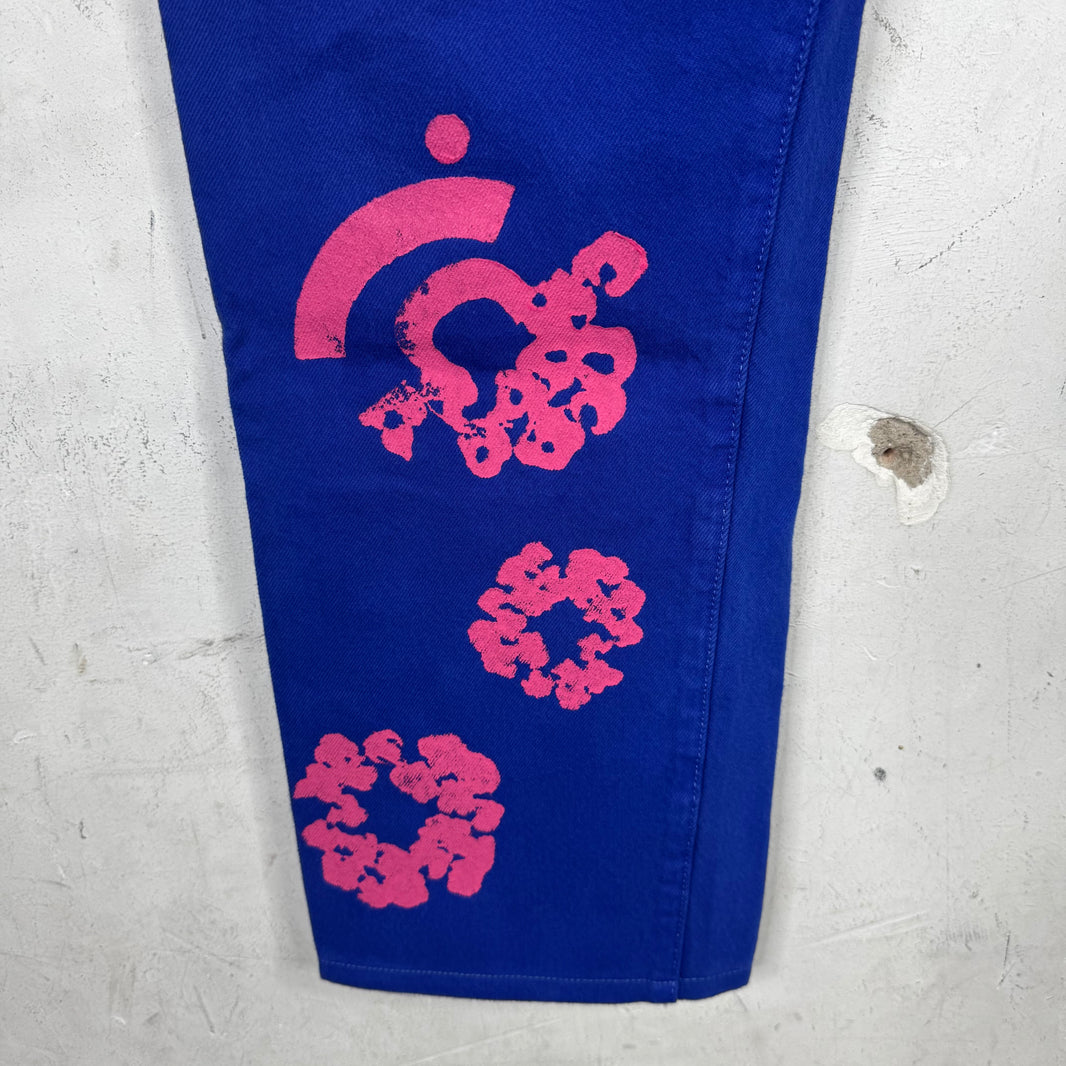 Denim Tears BStroy Levis Blue Pink Wreath Jeans