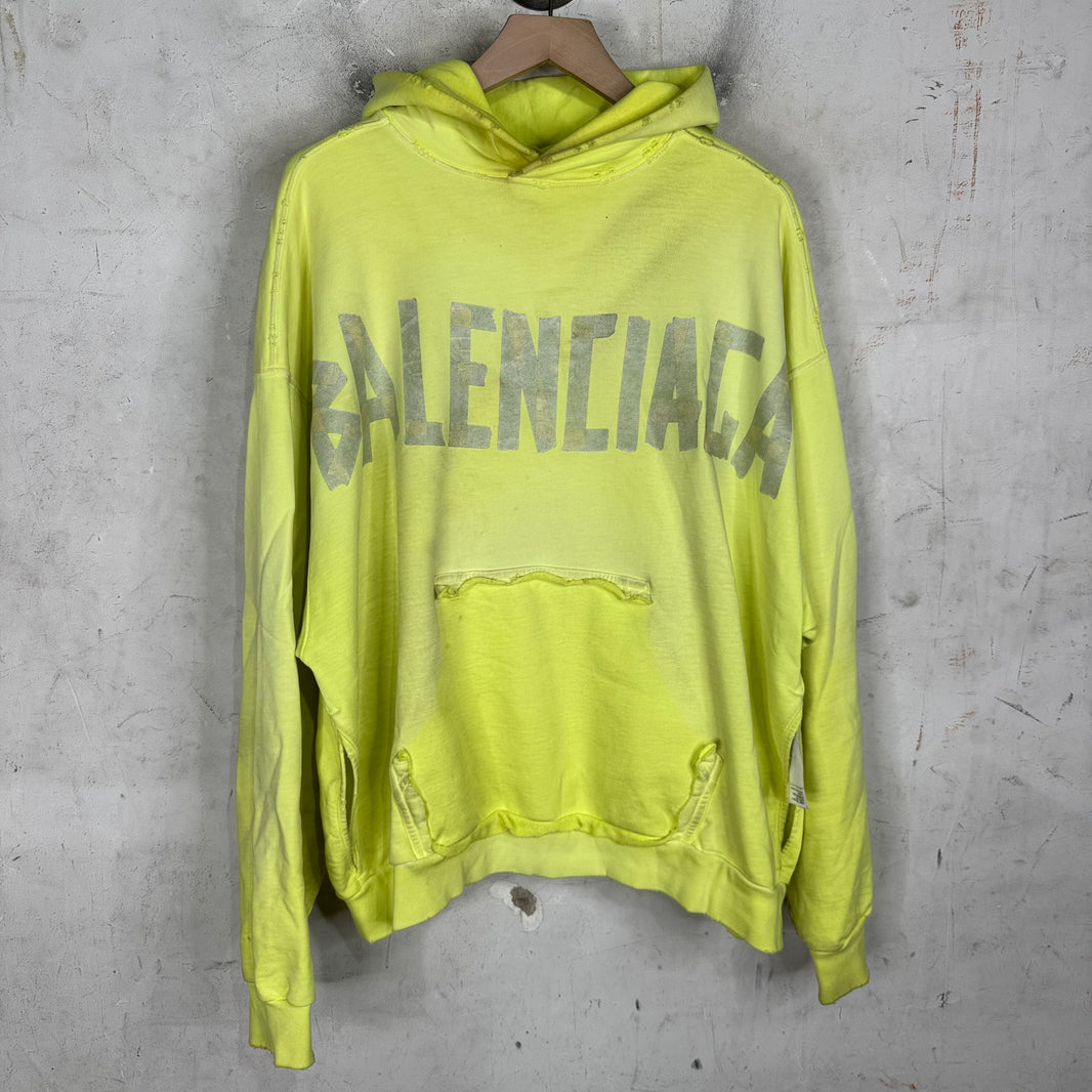 Balenciaga Neon Tape Logo Hoodie