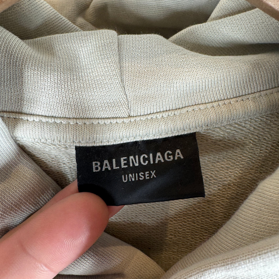 Balenciaga Waistband Embroidered Logo Hoodie