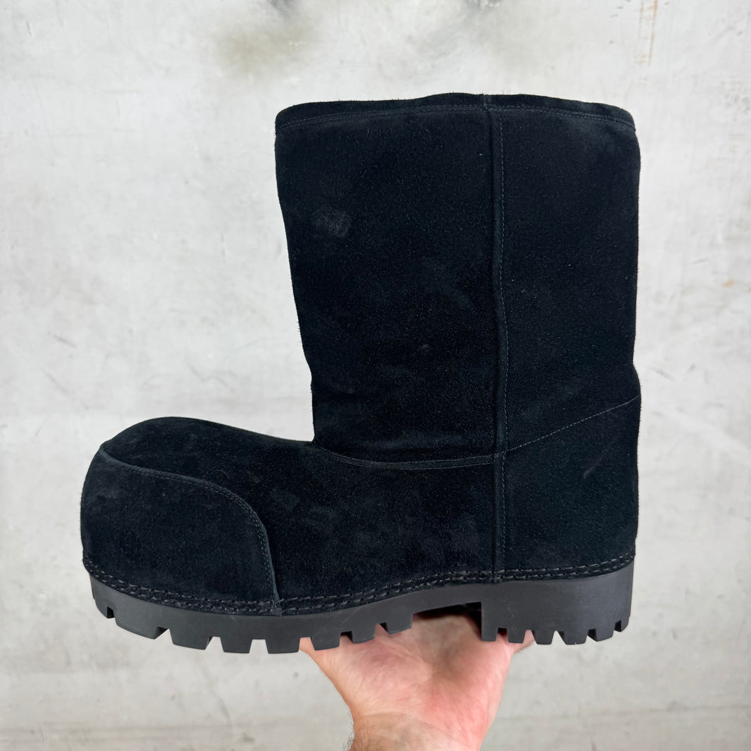Balenciaga Black Suede Alaska Boots