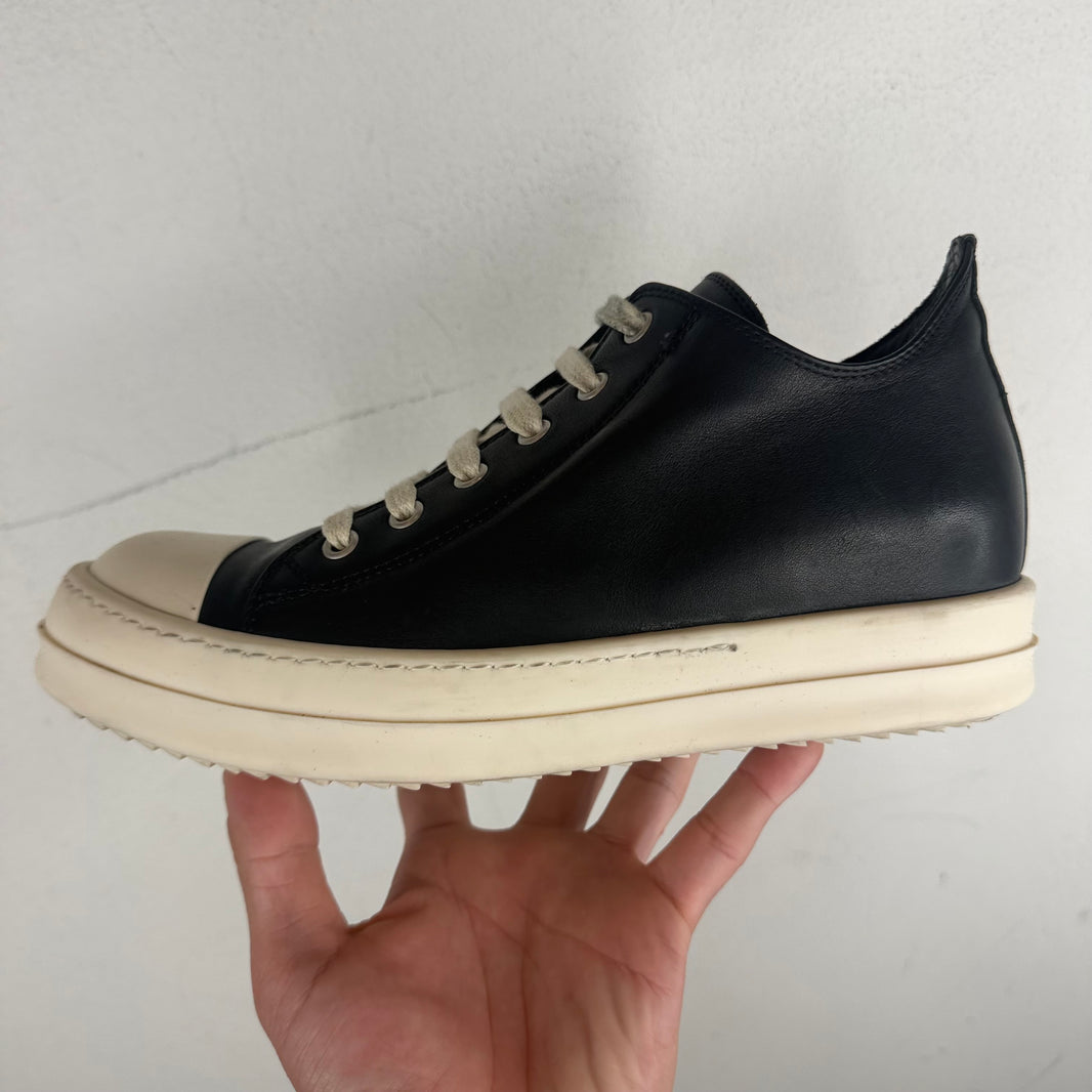 Rick Owens Leather Ramone Low Sneakers