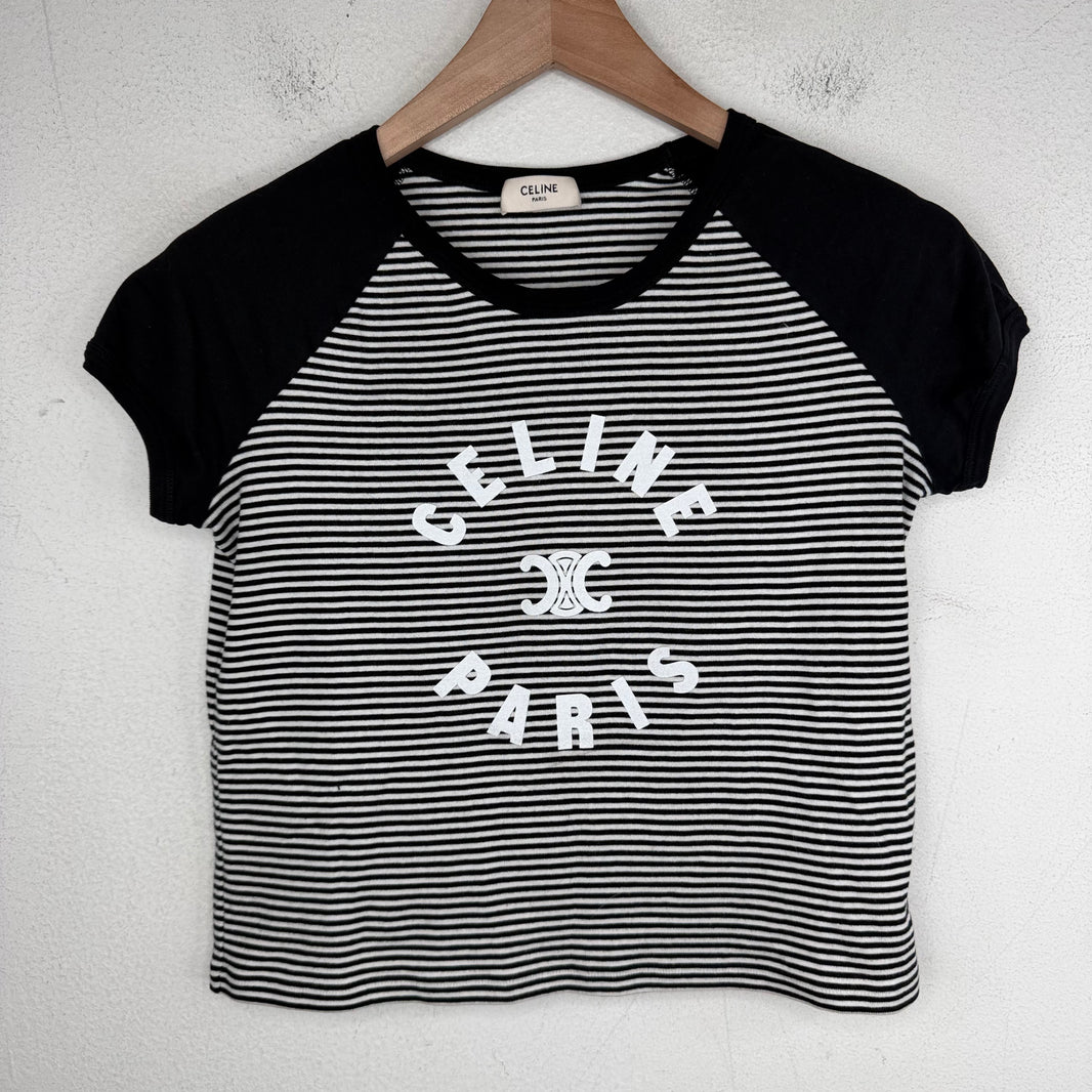 Celine Striped Raglan T-Shirt