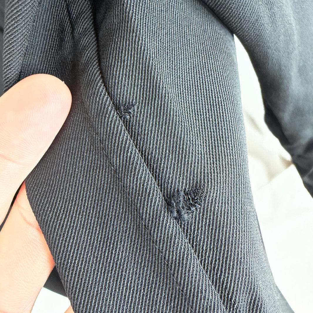 Balenciaga Small Fit Black Twill Button Up LS Shirt