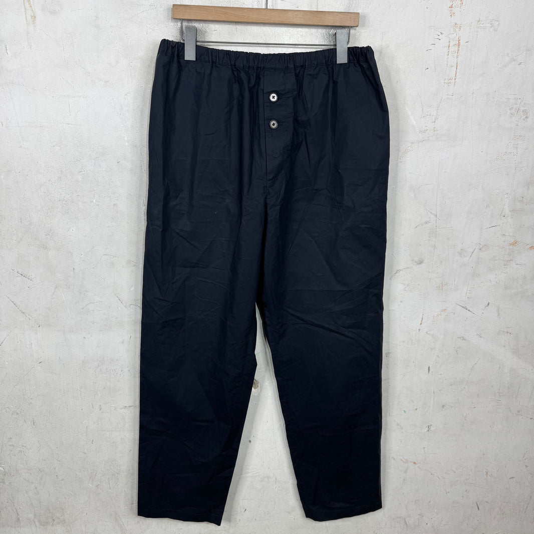 Jil Sander Elastic Waisted Loose Navy Pants
