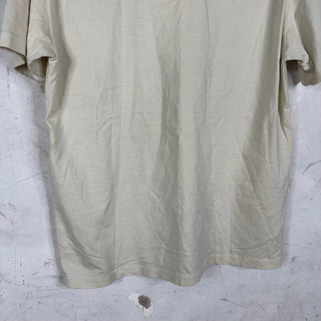Celine Beige Logo T-Shirt