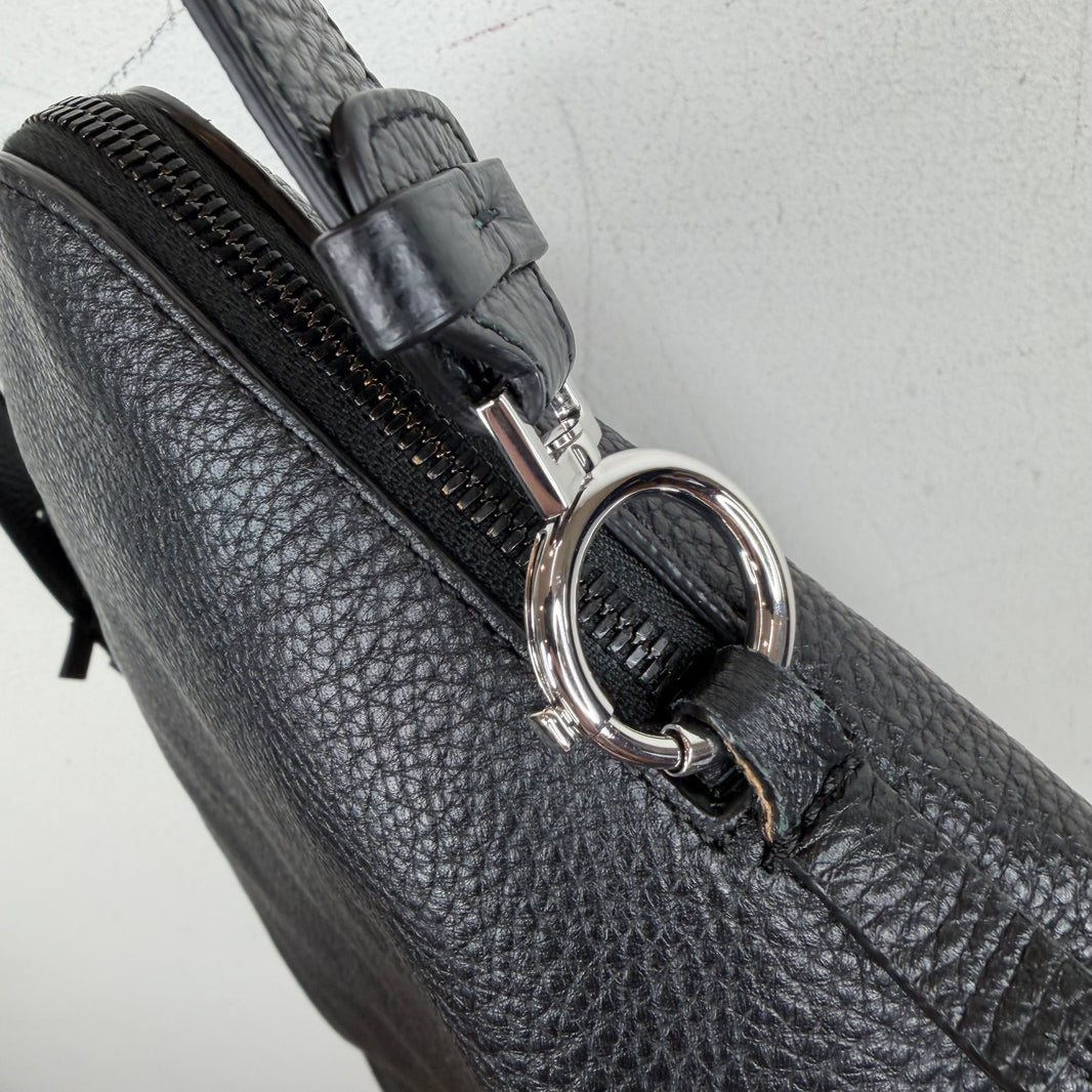 Margiela Black Leather Side Bag