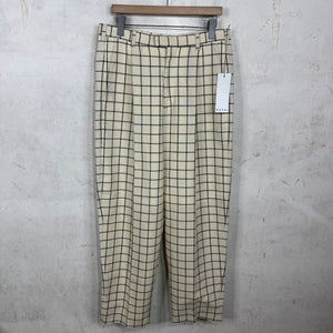 Marni Loose Beige Plaid Trousers