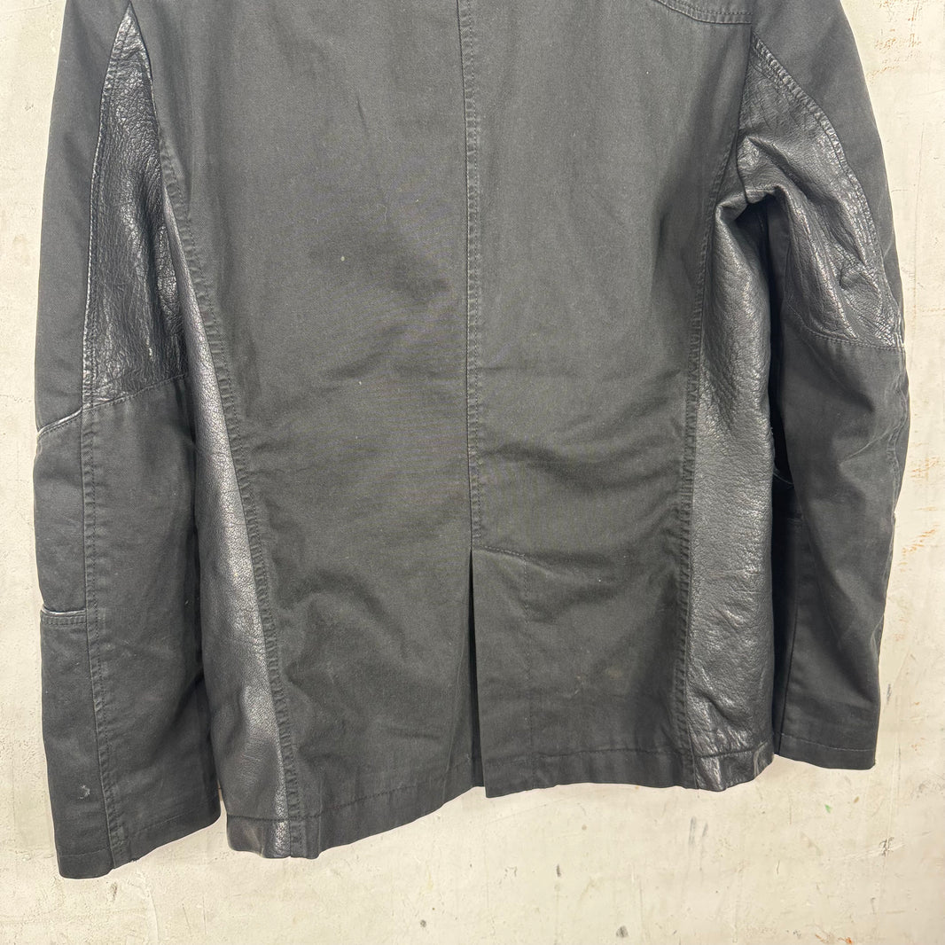 Dirk Bikkemberg Leather Elements Blazer Jacket